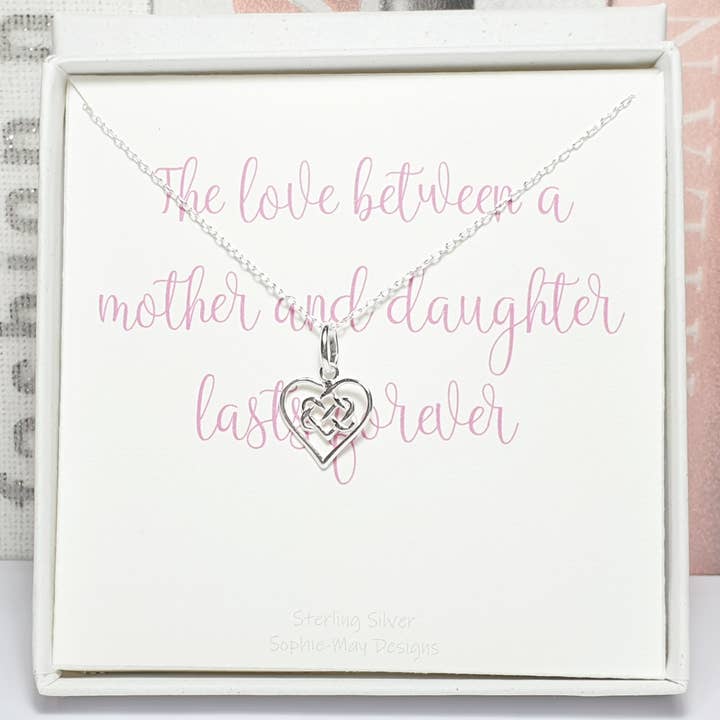 Large Infinity heart pendant necklace for wholesale by Sophie-May Designs