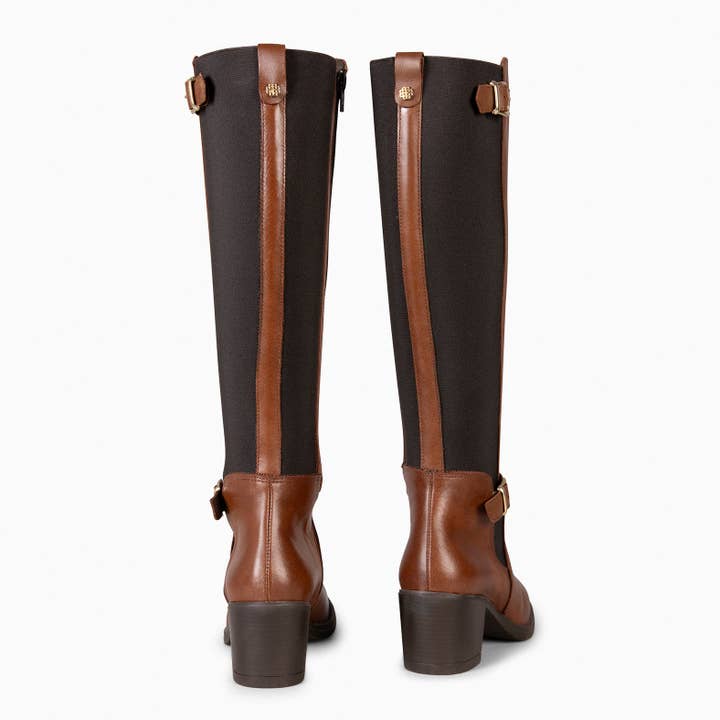 miMaO - Wholesale Boots - Women's - SENA — DRESS BOOTS WITH ELASTIC WAISTBAND BROWN