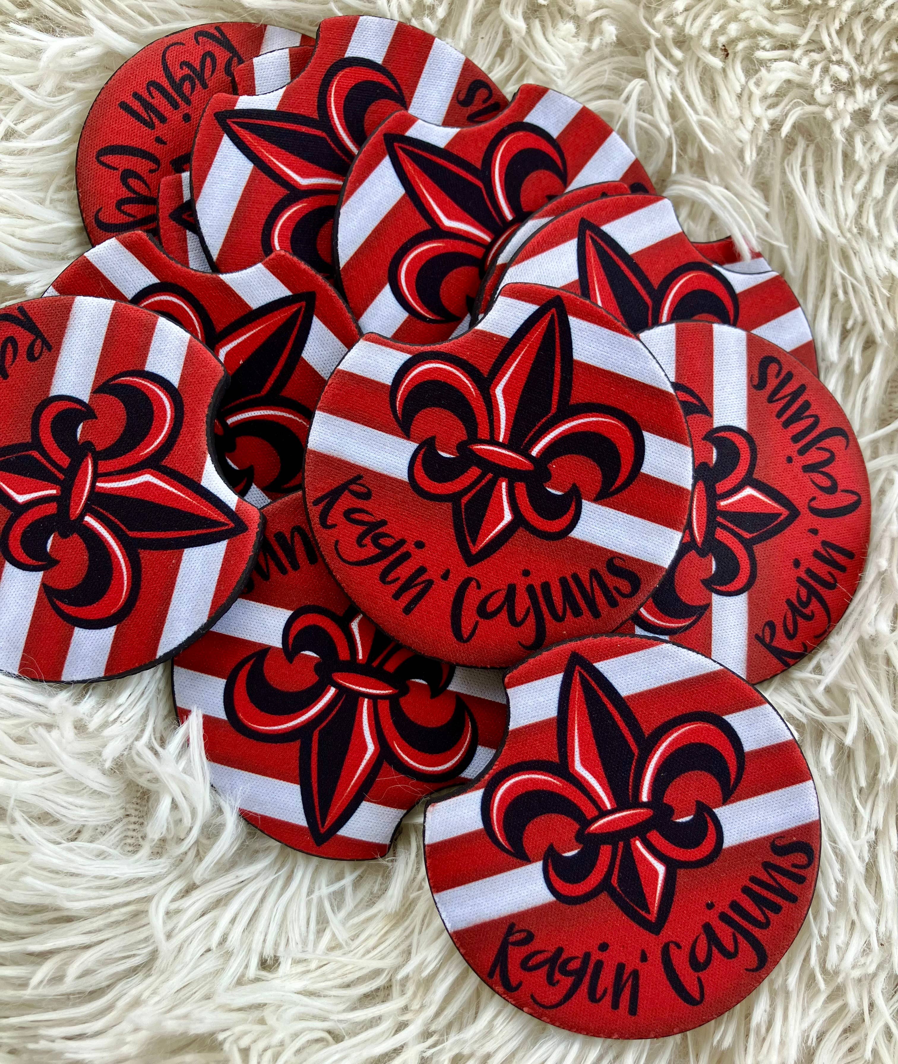 on the Bayou - Wholesale Car Coaster - Unisex - ragin’ Cajuns inspired car coaster set0