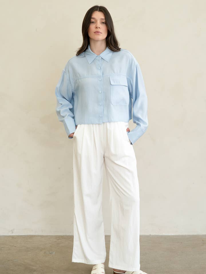 WIDE LEG DRAWSTRING PANTS for wholesale by ELLE GREY