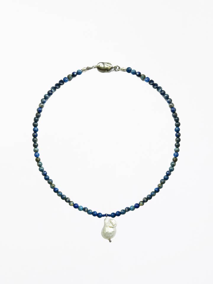 Lumi Baroque Pearl Sodalite Necklace for wholesale by AETHERA