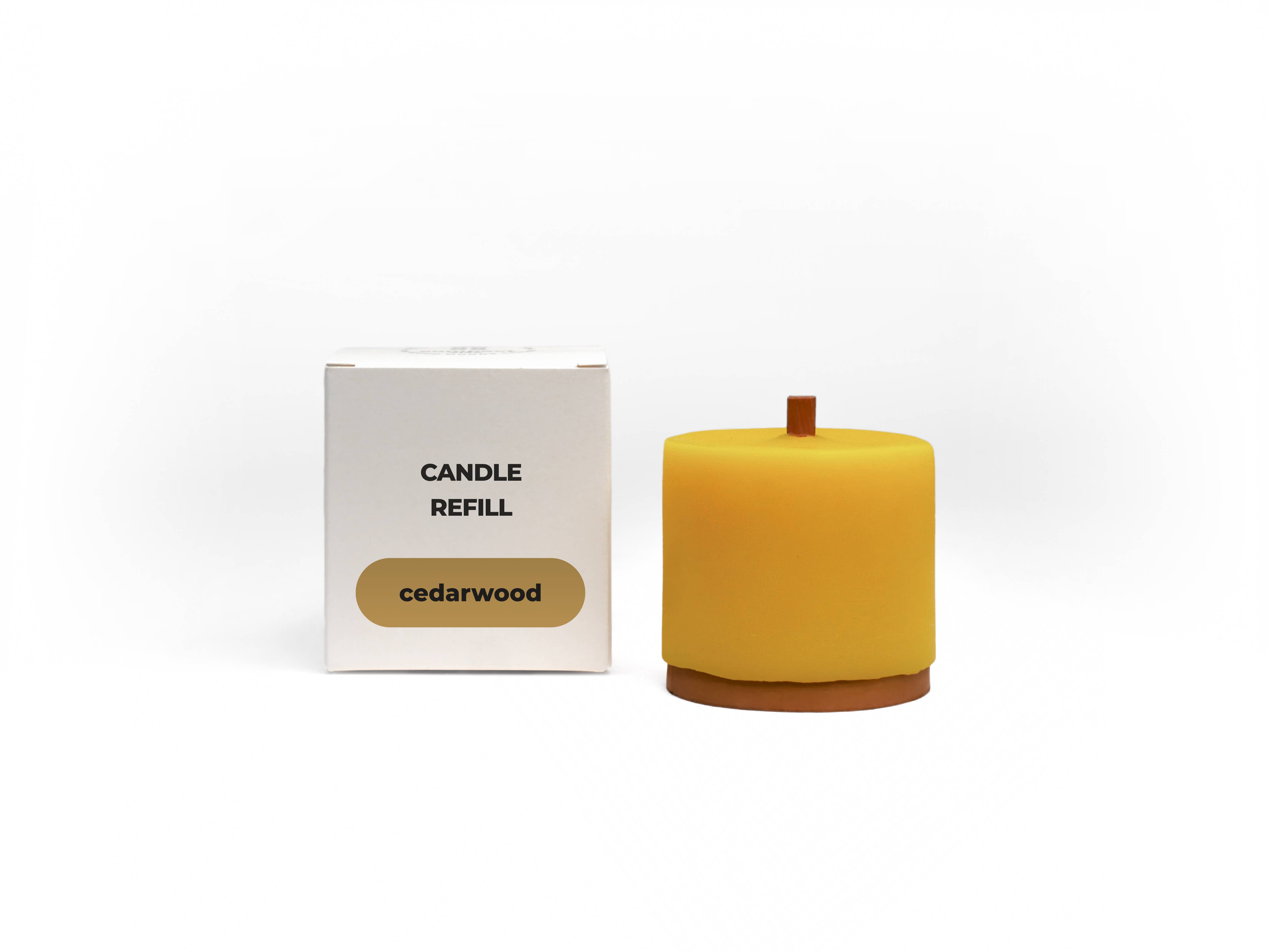 WOOD MOOD - Wholesale Pillar Candle - Spare Candle Refill0