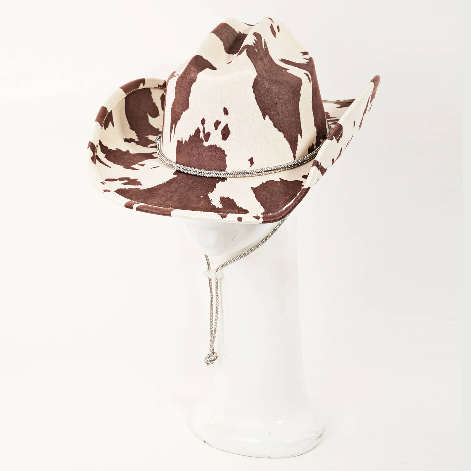 Collections by Fame Accessories - Vente Chapeau de cowboy – femme - Chapeau de cowboy à imprimé de vache3