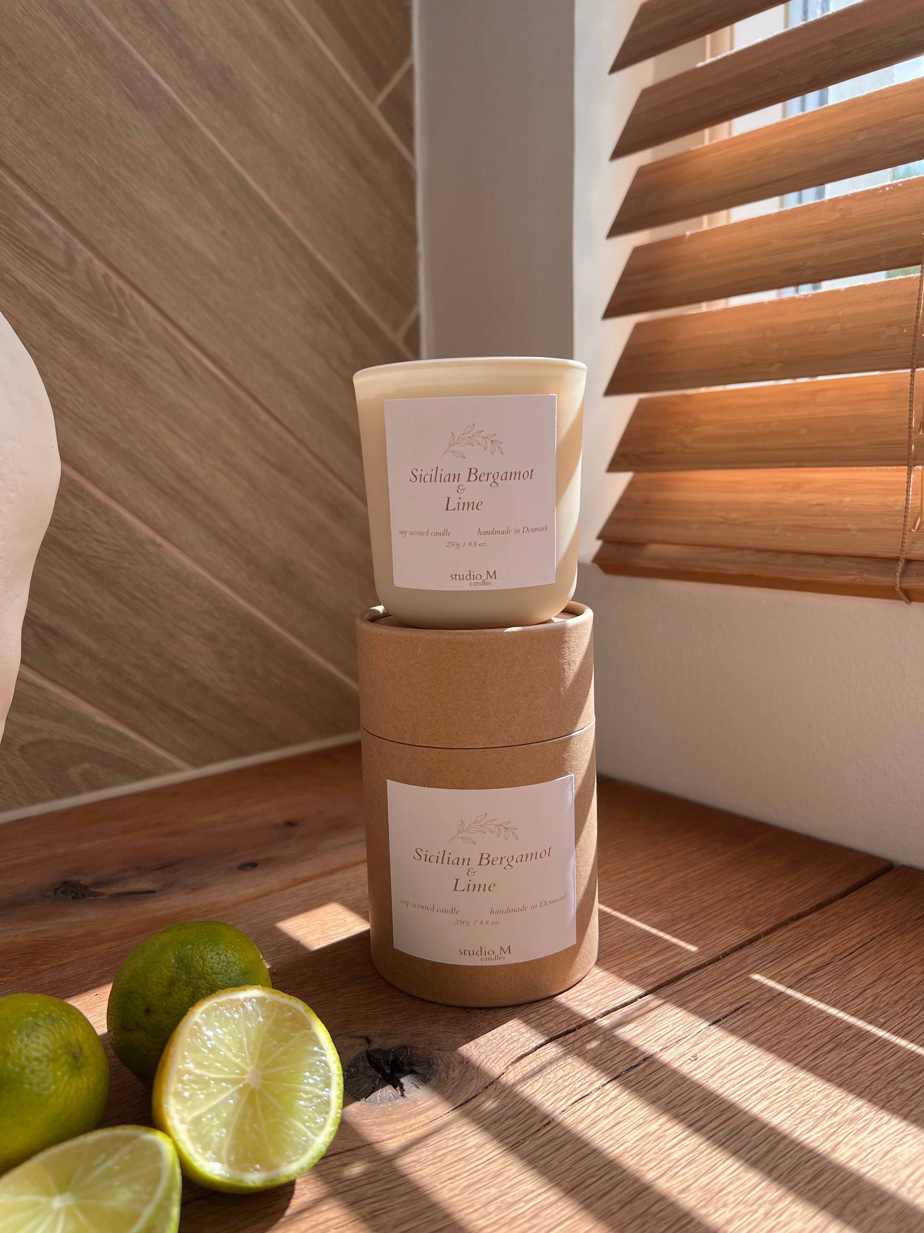 studio M candles - Wholesale Jar/Filled Candle - Sicilian Bergamot & Lime Scented Candle1