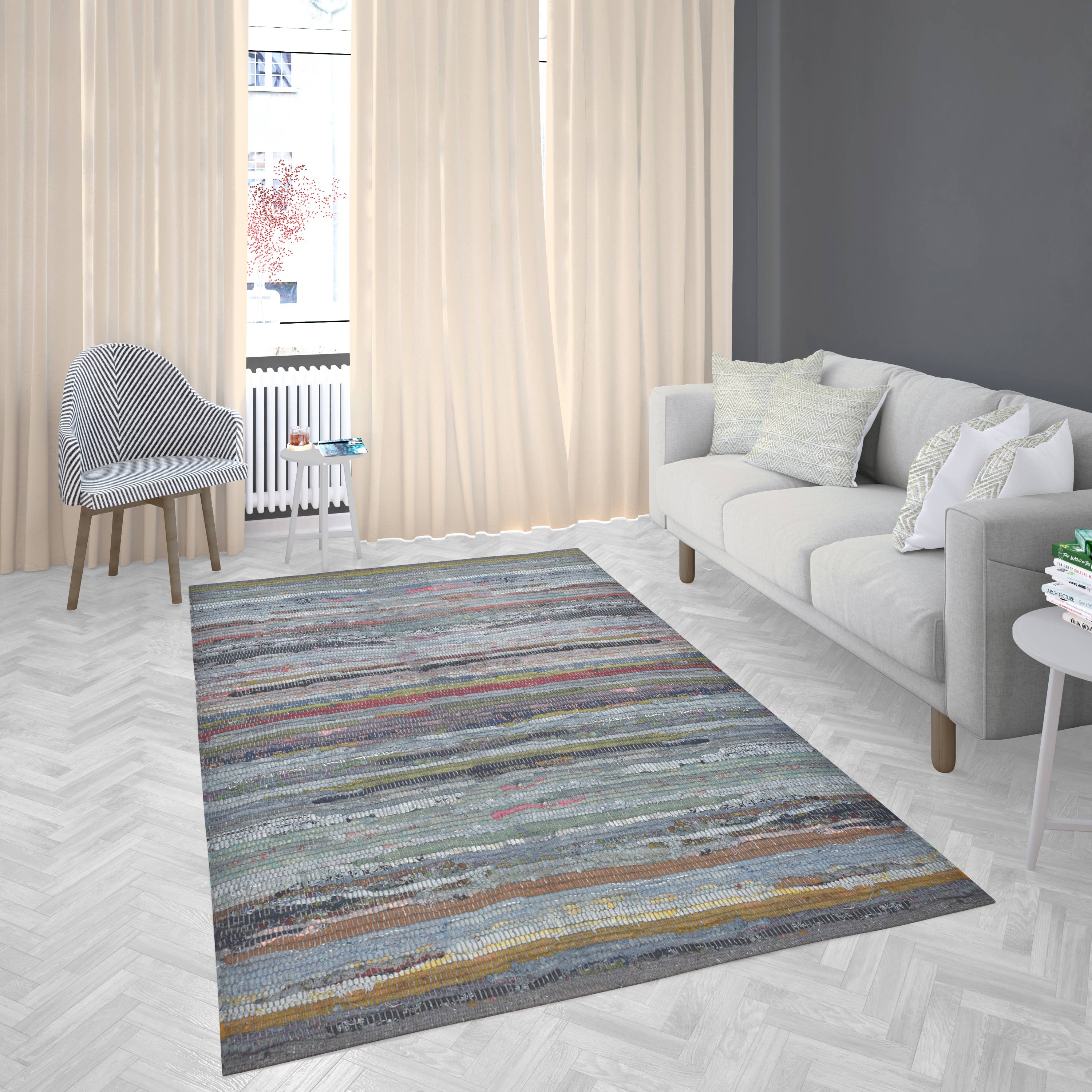 Fabstyles - Wholesale Area Rug - Fabstyles Chindi Rag Rugs (Multiple Color & Size Options)3