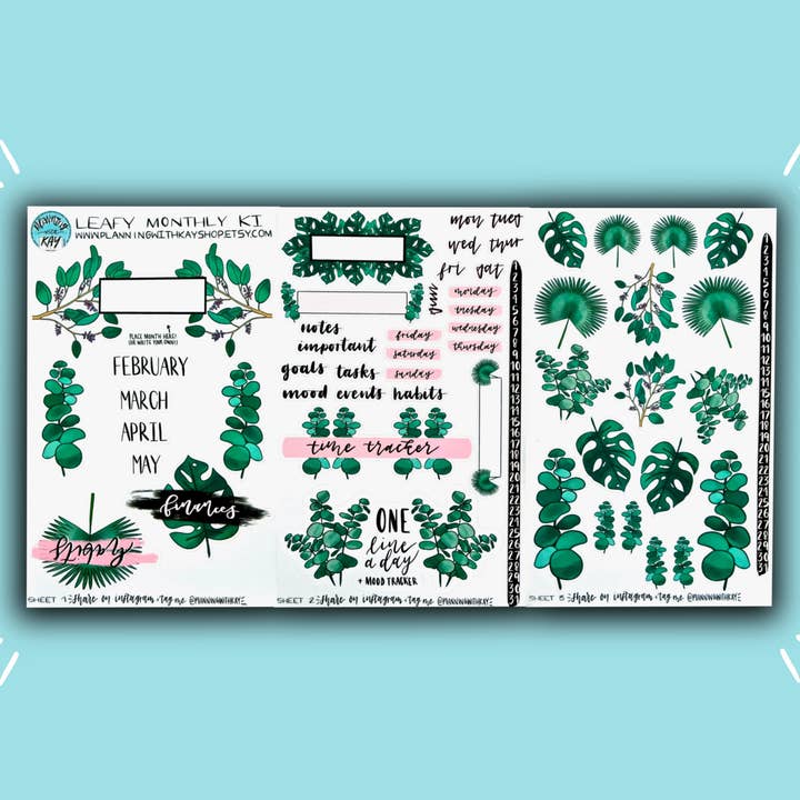 Leafy Monthly Kit for wholesale by Planning With Kay
