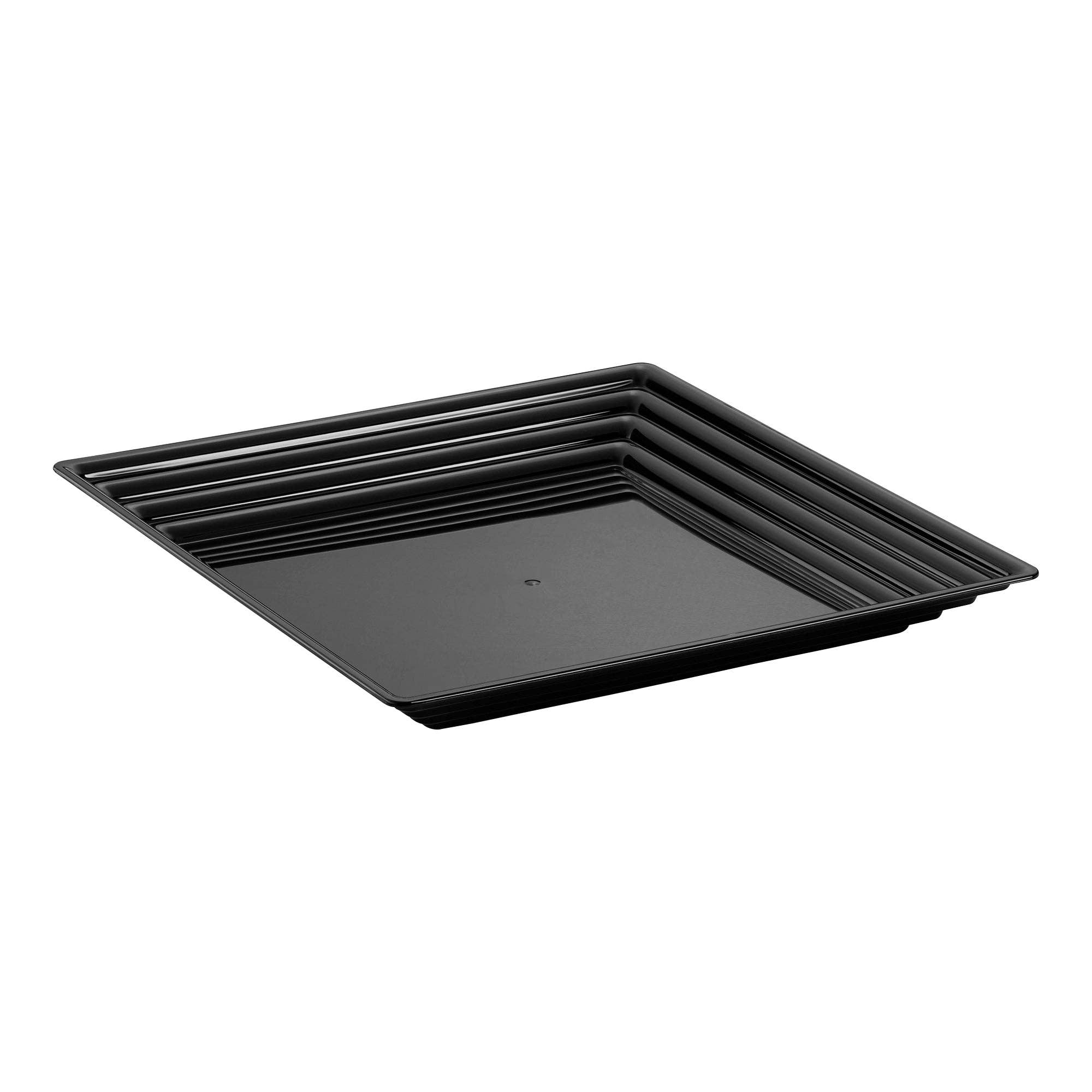 Smarty had a Party - Wholesale Dienblad - Zwarte vierkante plastic serveerschalen 12" x 12" - 3 stuks0