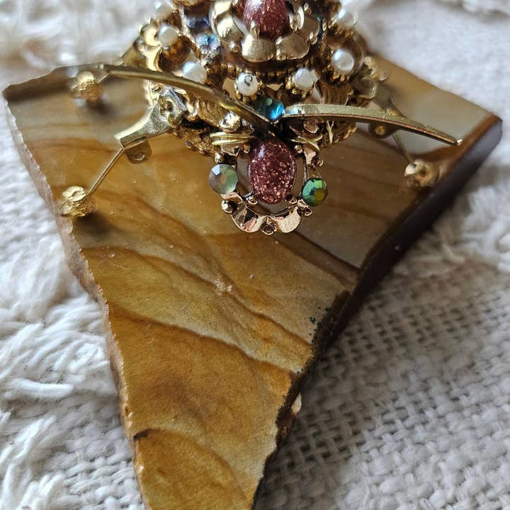 Jungle Relics - Wholesale Sculpture - Jeweled Insect and Creature Art: Small Stone and Bead Sculptures on Semi-Precious Stone4