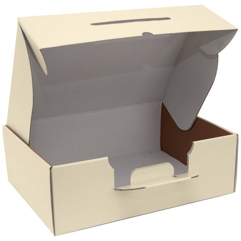 ecru brown Rectangular Cardboard Suitcase 36.5x27x12cm Carousel for wholesale on Faire2