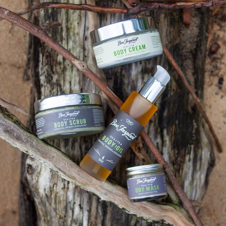 Bee Inspired - Wholesale Body Scrub/Exfoliant - Sea + Tea Body Scrub | 8oz Coastal Herbs Body Scrub16