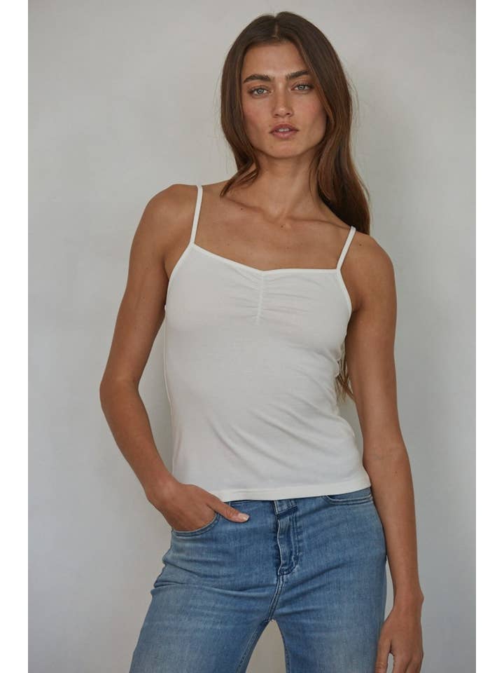 By Together - Wholesale Camisole - Women's - L8502 | Knit Cotton Spandex Jersey V-Neck Cami Top