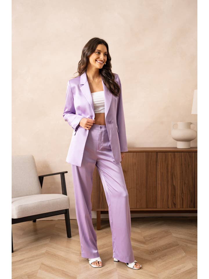 Attentif Paris - Vente Veste de tailleur – femme - Veste cintrée unie en satin35