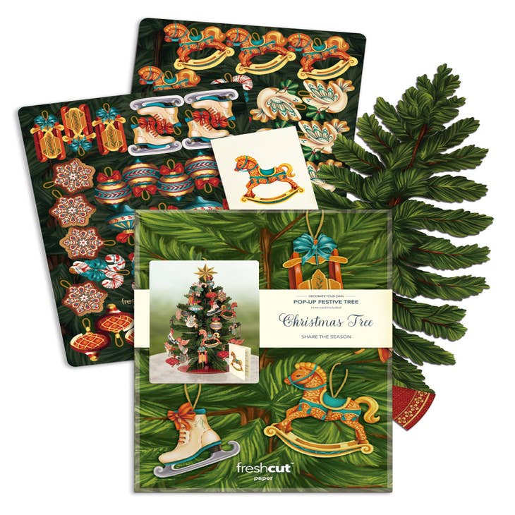 FreshCut Paper Woodland Wonderful Advent Calendar 3D Greeting Card