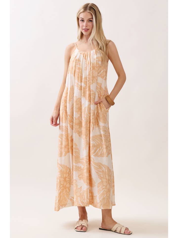 LOW BACK CAMI MAXI DRESS - VD3169A for wholesale by Final Touch