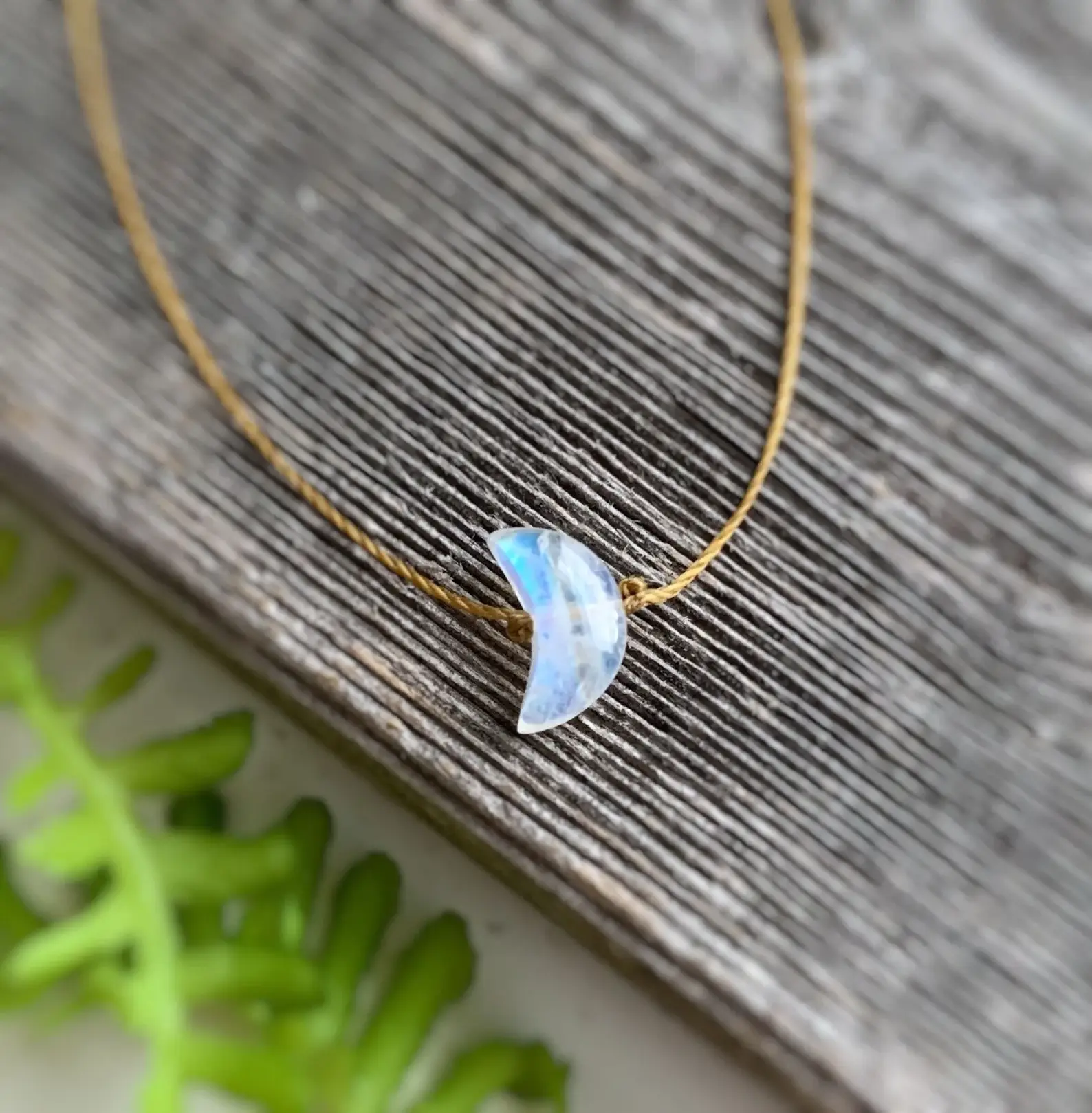 Merelani Designs - Wholesale Pendant/Charm Necklace - Moonstone Small Crescent Necklace4