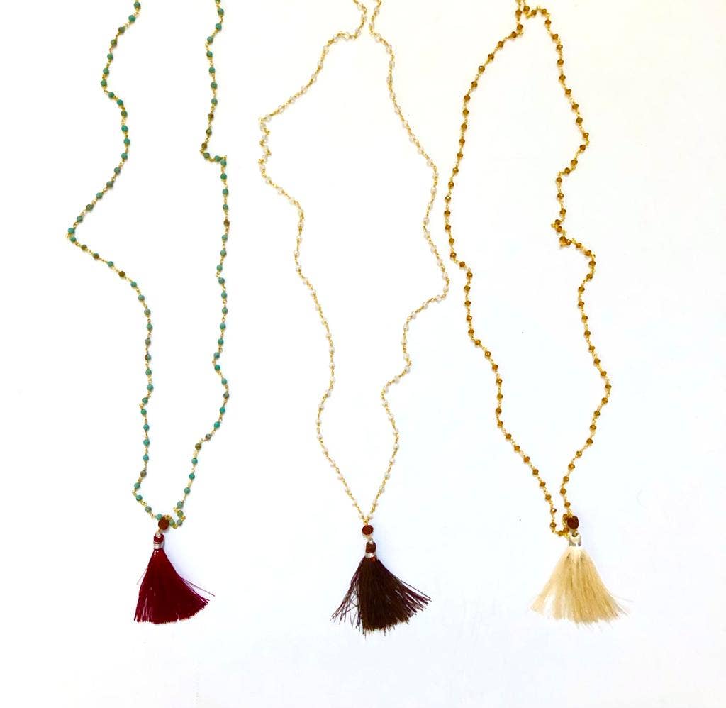 Annahmol – Großhandel Perlenkette – Handgefertigte Sommer-Perlenkette mit Quaste6