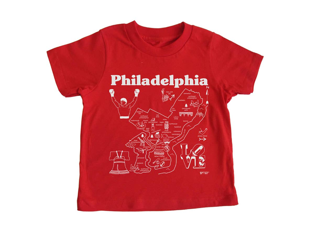 Maptote - Wholesale Screen Printed T-Shirt - Kids - Philadelphia Toddler Tee1