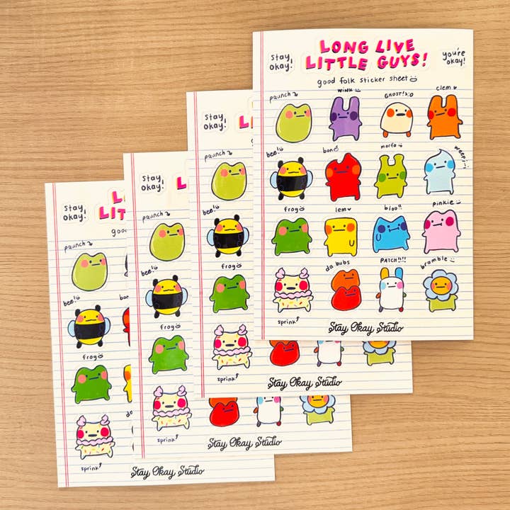 GOOD FOLK STICKER SHEET! volume 2?!? :O for wholesale by Stay Okay Studio