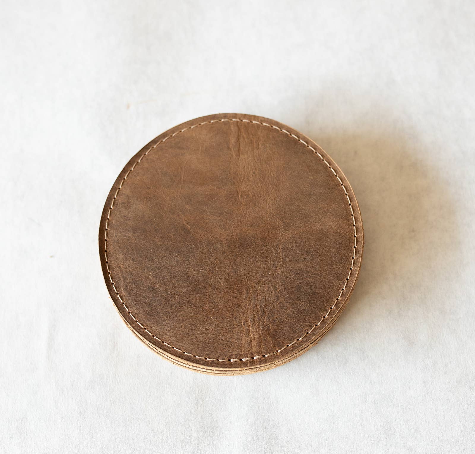 Lindy Leather - Wholesale Coasters - Leather Sewn Coaster Set1
