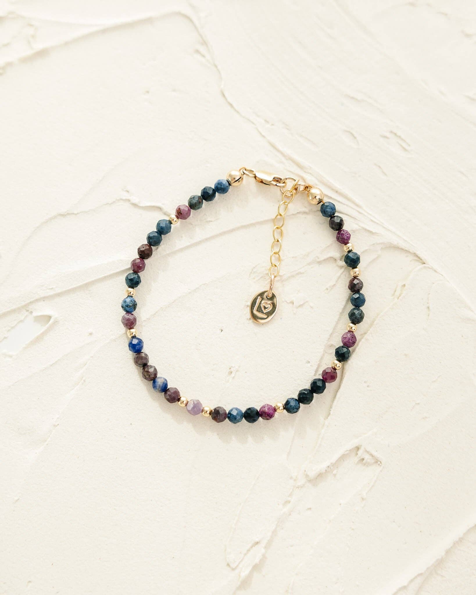 Gold Fill Ruby Sapphire Bracelet for wholesale on Faire4