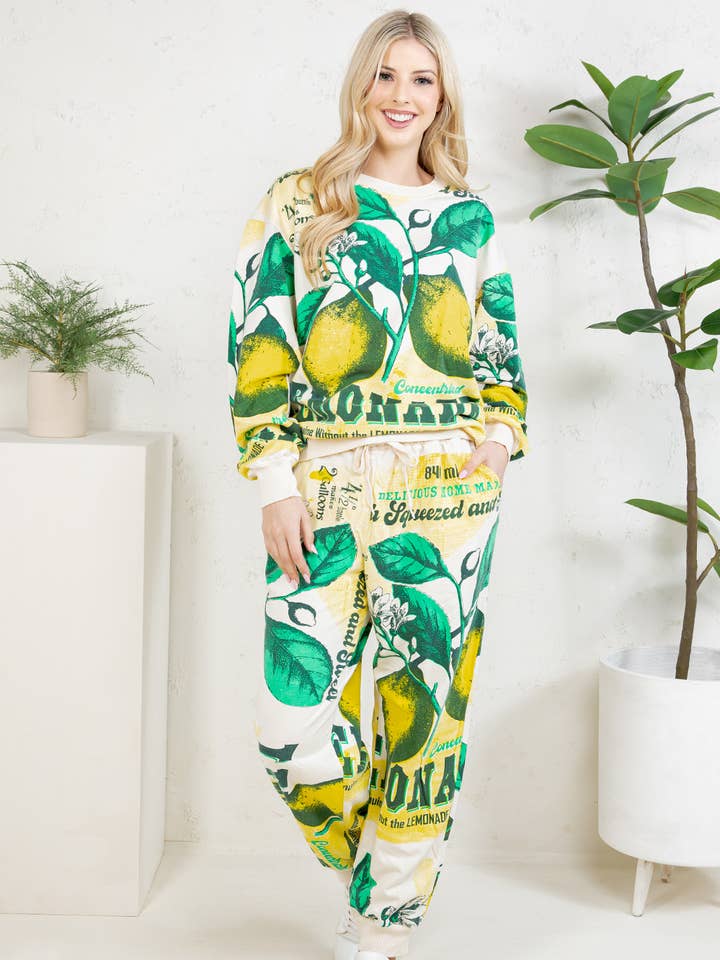 SWEATSHIRT EN COTON - CITRON pour la vente par LA Soul