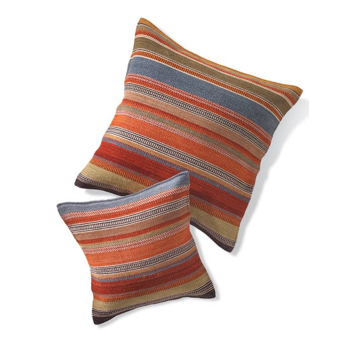 Namaste - Wholesale Throw Pillow Cover - Ooty Stripe Hand Loom Large Cushion Cover 60x60cm