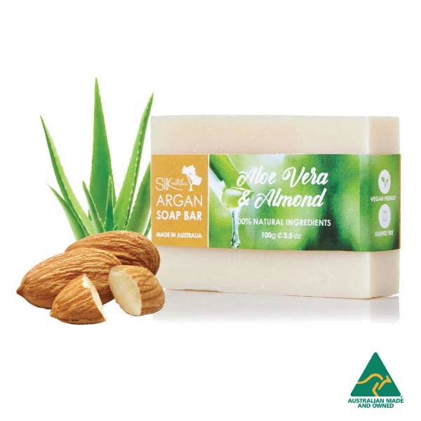 Silk oil of Morocco - Wholesale Bar Soap - Aloe Vera & Almond Argan Soap Bar2