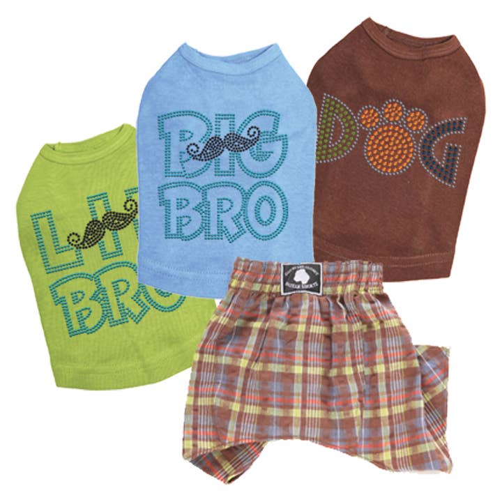 Dog in the Closet - Vendita all'ingrosso Costume da carnevale - Cani - Boxer Seersucker Marrone e Lime per Cani2