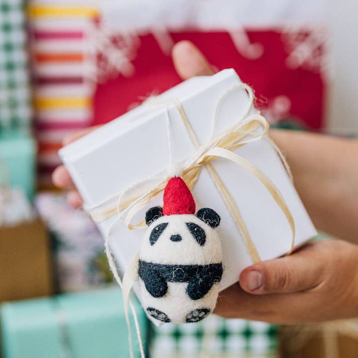 Nivas - Venta al por mayor Adornos - Ornamento de Fieltro de Panda Navideño3