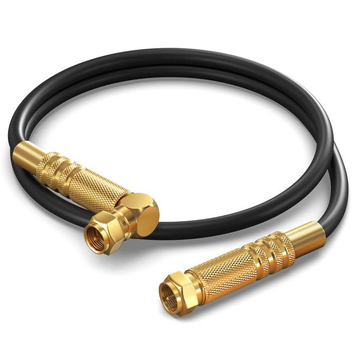 RG6 Quad Shield Coaxial Cable 90 Degree Angled Cable Cord for TV Cable Wire, Coax Cable for wholesale by Maximm Cable