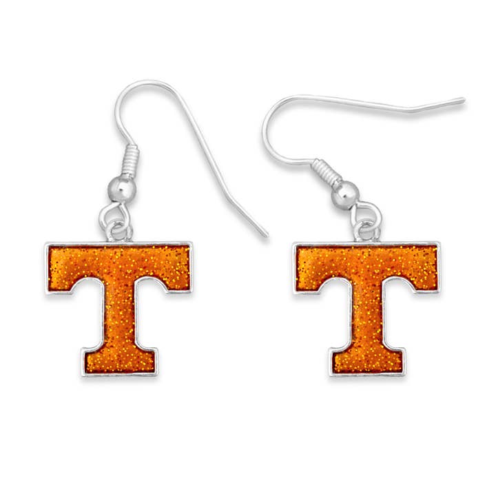From The Heart - Wholesale Dangle Earrings - Tennessee Volunteers Game Day Glitter Earrings