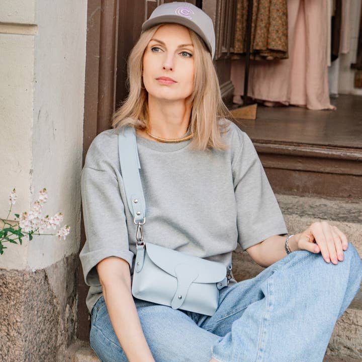 Crossbody bag "Monza" Light blue for wholesale by LaTalia