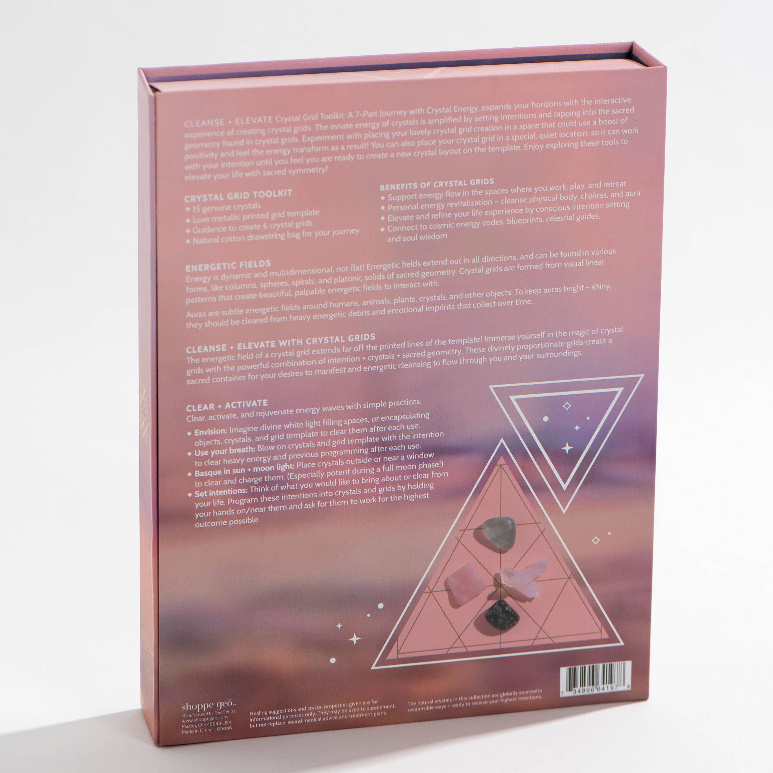 GeoCentral - Wholesale Advent Calendar - Cleanse + Elevate Crystal Grid Toolkit (Advent-Style Box)3