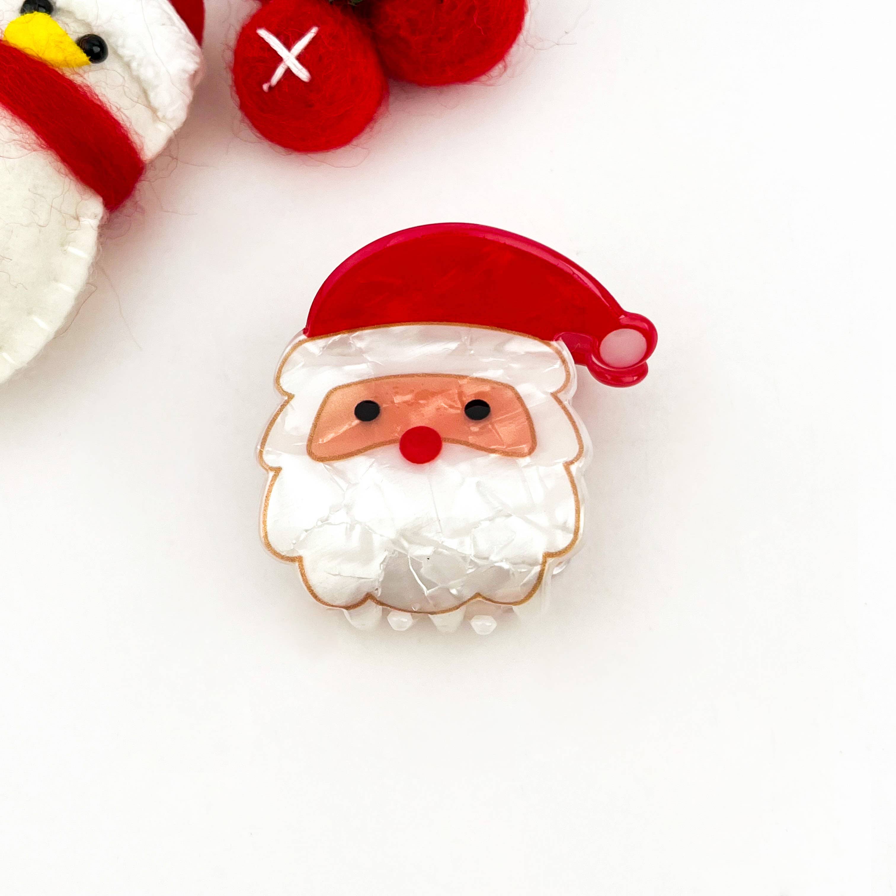 mildstyles - Wholesale Hair Clip - Women's - Small Christmas Holiday Print Hair Claw Clip3