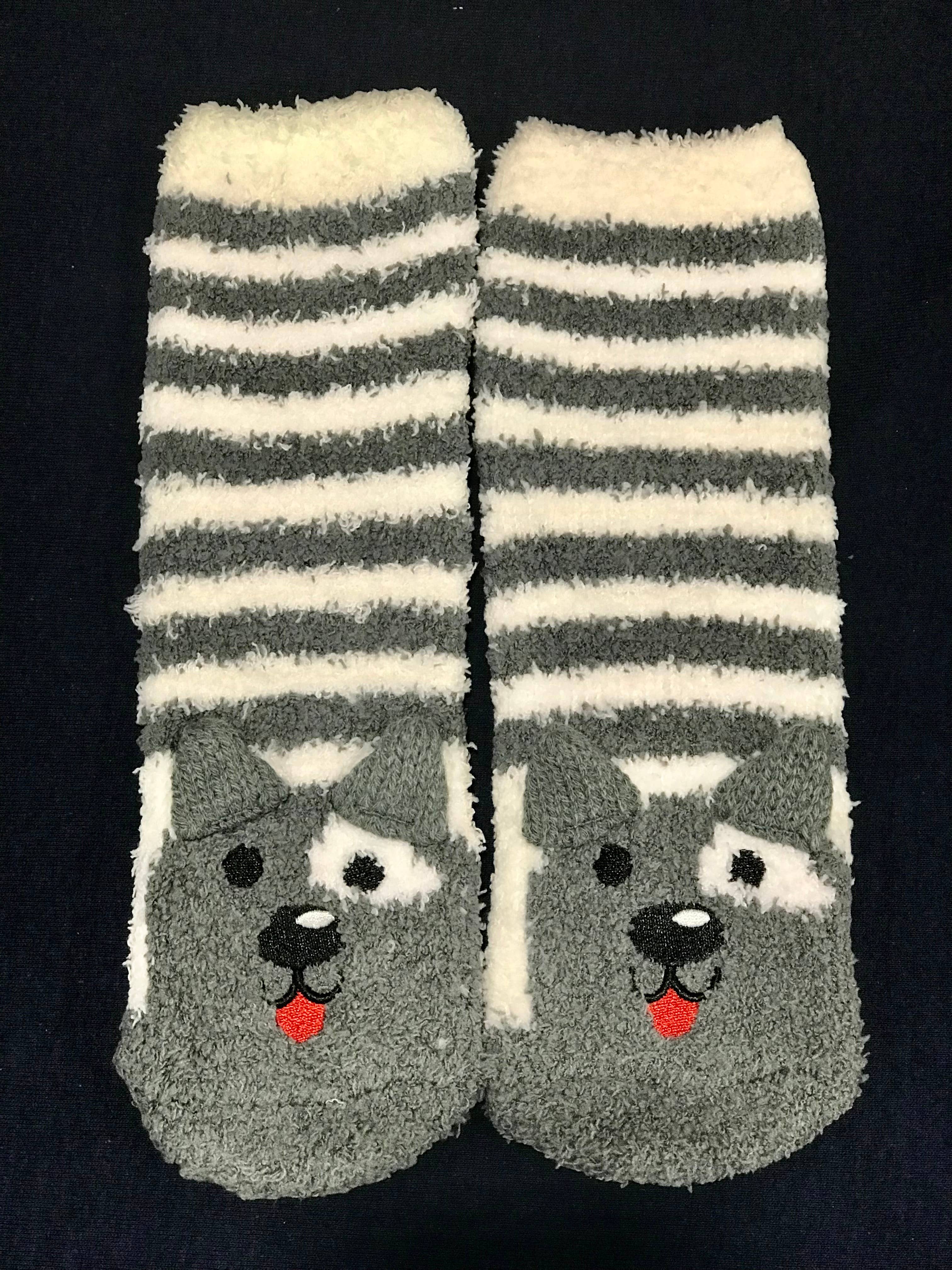 Socks In A Box - Vente Chaussettes – unisexe - Chaussettes pour chiots grises dans une boîte2