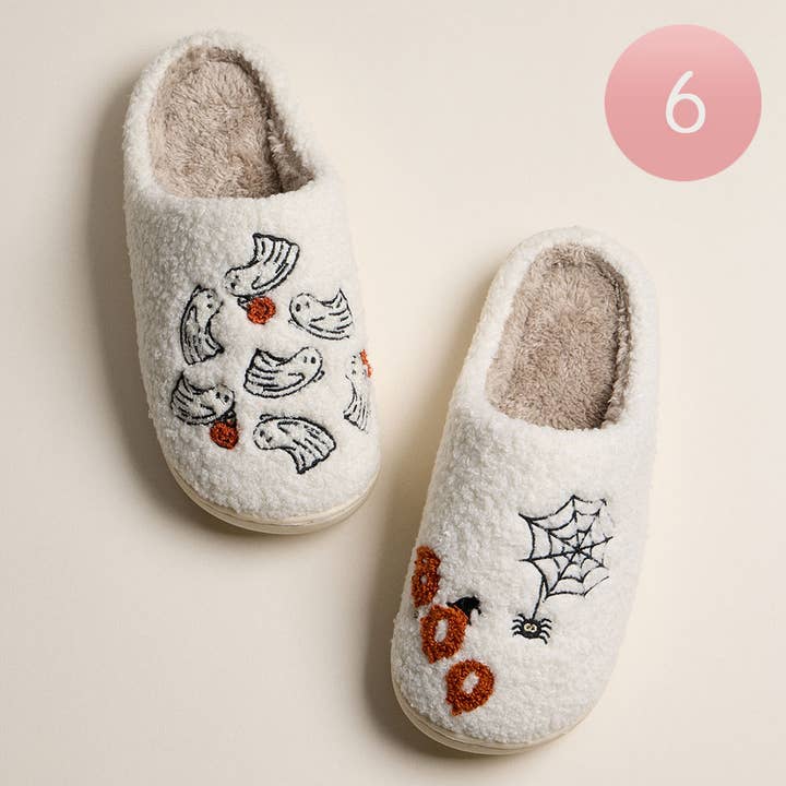 Sensibling Corp. - Wholesale Slippers - Women's - 6Pairs - Spooky Cute Indoor Slippers1