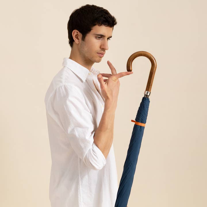 Heating & Plumbing London - Wholesale Umbrella - Unisex - British Umbrella, Beech & Maple - Mallard/Orange