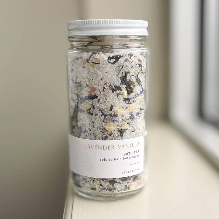 Lavender Vanilla Bath Tea Jar for wholesale by Sealuxe