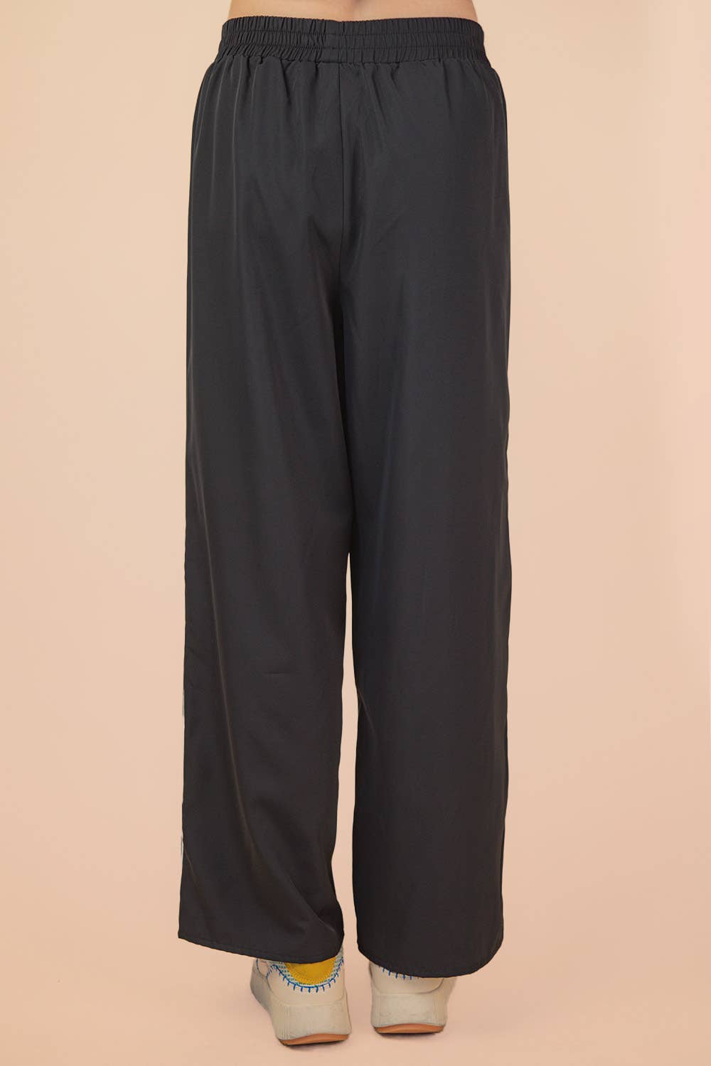 VERY J - Vente Pantalon de sport – femme - NP70963-Pantalon de Survêtement à Jambes Larges avec Détail de Passepoil3