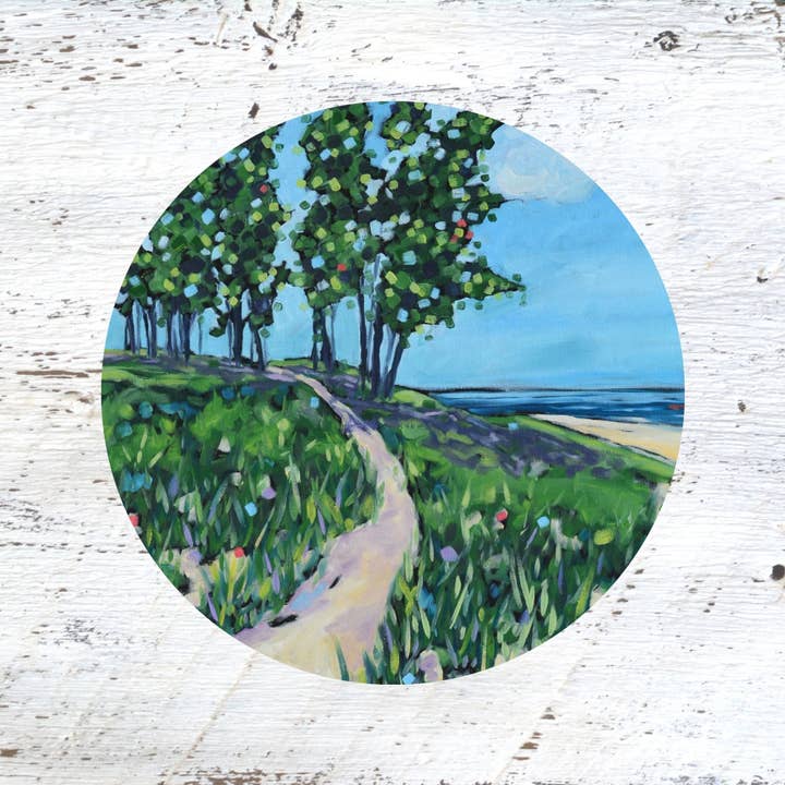 Dreese Fine Art - Wholesale Jar Opener - Rubber Grip Jar Opener - Path to the Lake. Beach.