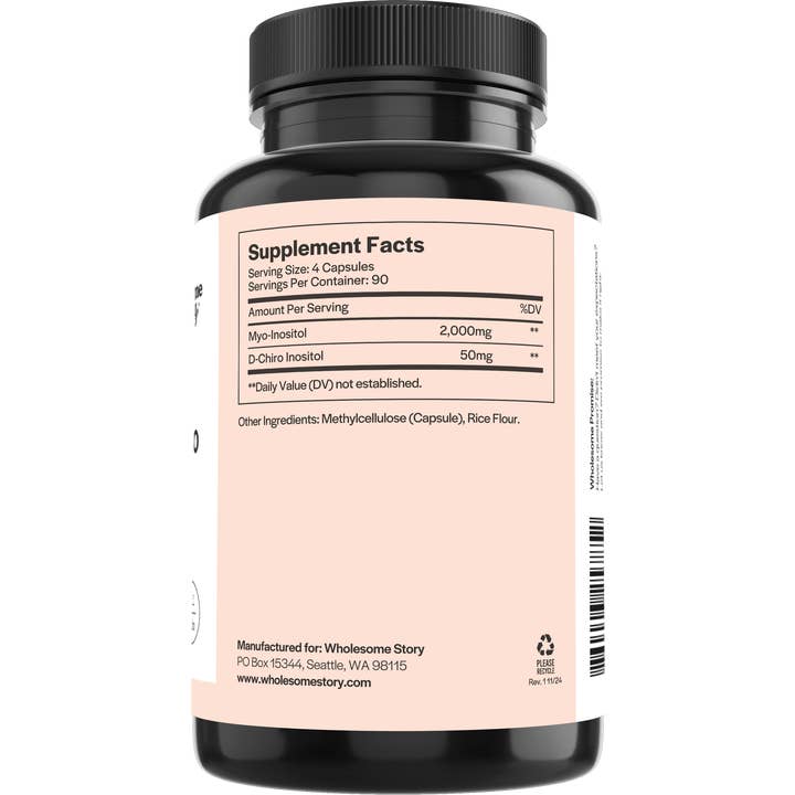 Wholesome Story - Vendita all'ingrosso Vitamine/integratori orali - Capsule di Myo-Inositolo e D-Chiro Inositolo 30 Giorni e 90 Porzioni4