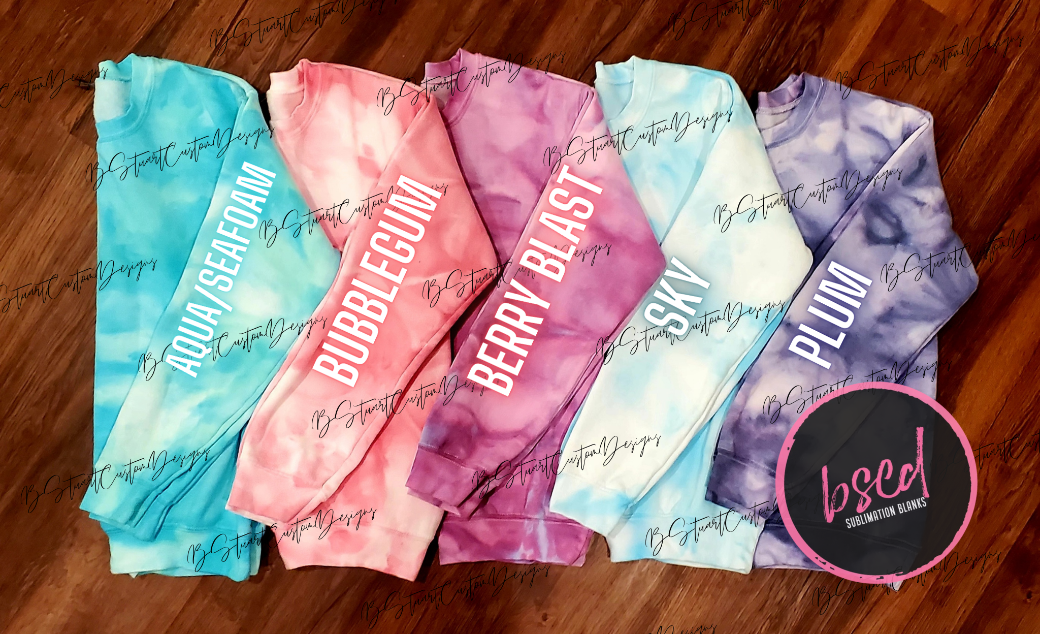 BStuartCustomDesigns - Wholesale Sweatshirt - Women's - ICE DYE CREWNECKS 😍😍😍0
