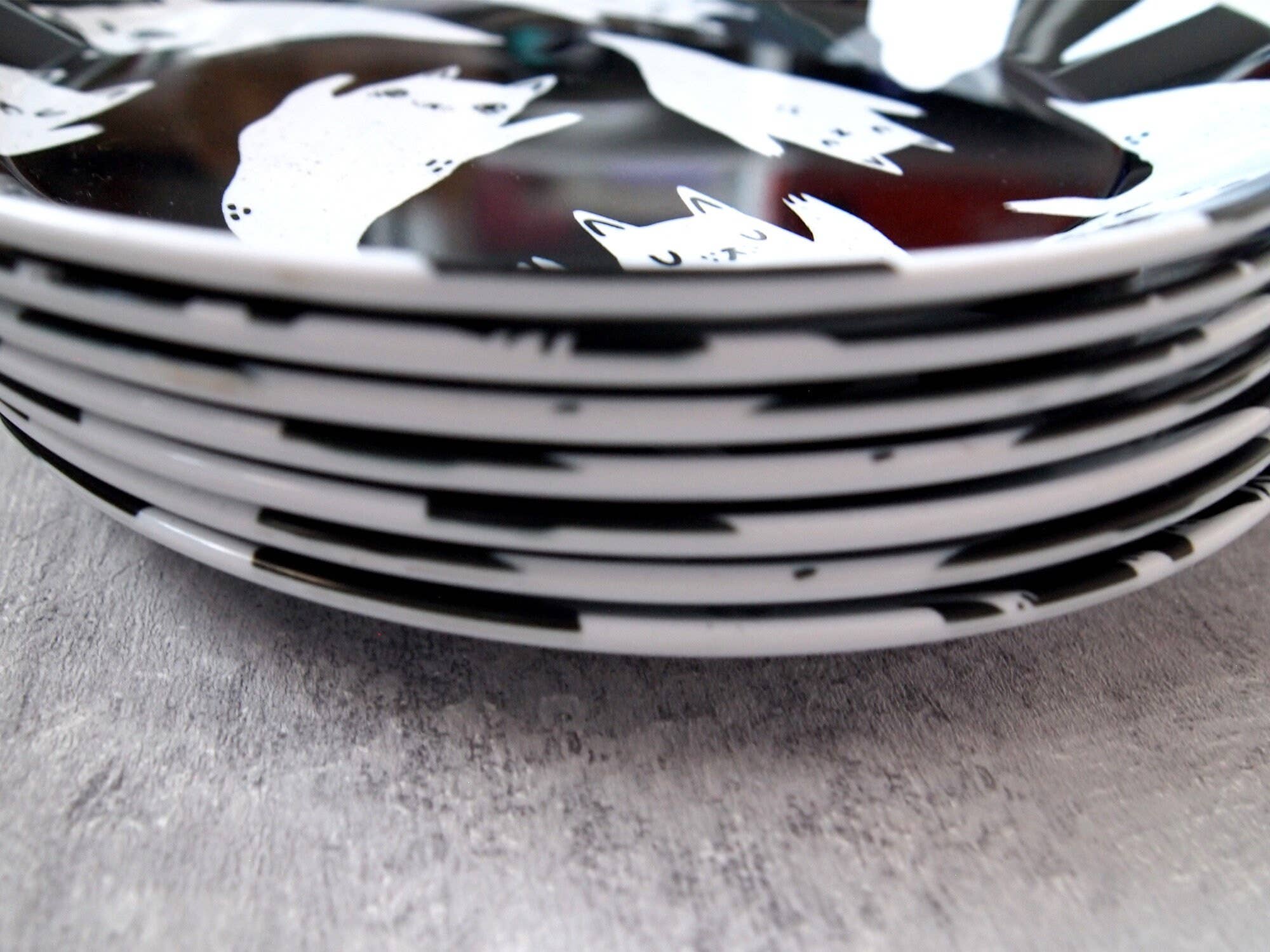 I LIKE CATS - Wholesale Dinner plate - Ghost Cats Spooky Party Plate, plastic plate, picnic plate8