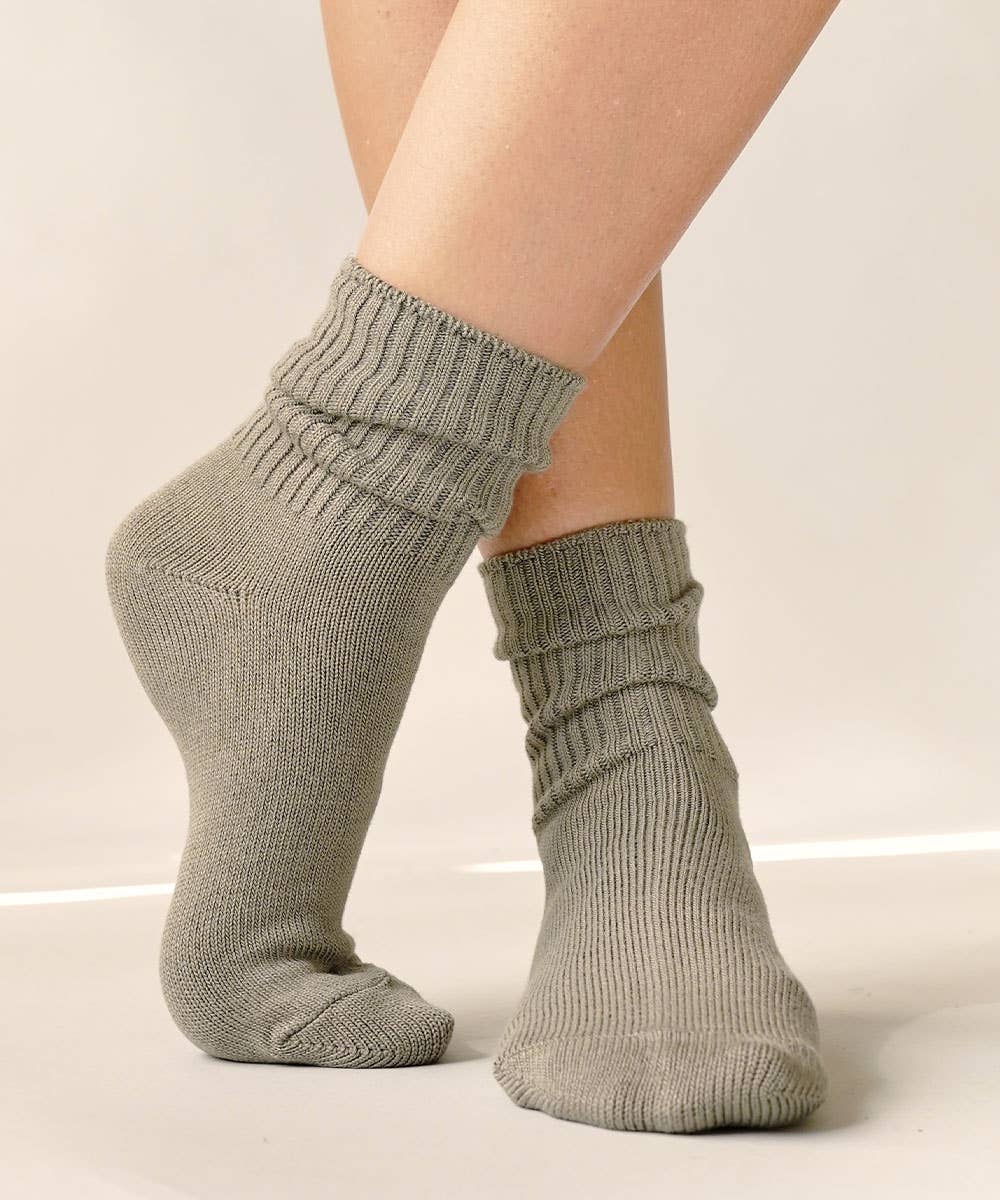 CREAM TAN MAUVE OLIVE GREY ORGANIC BAMBOO SOCKS for wholesale on Faire3