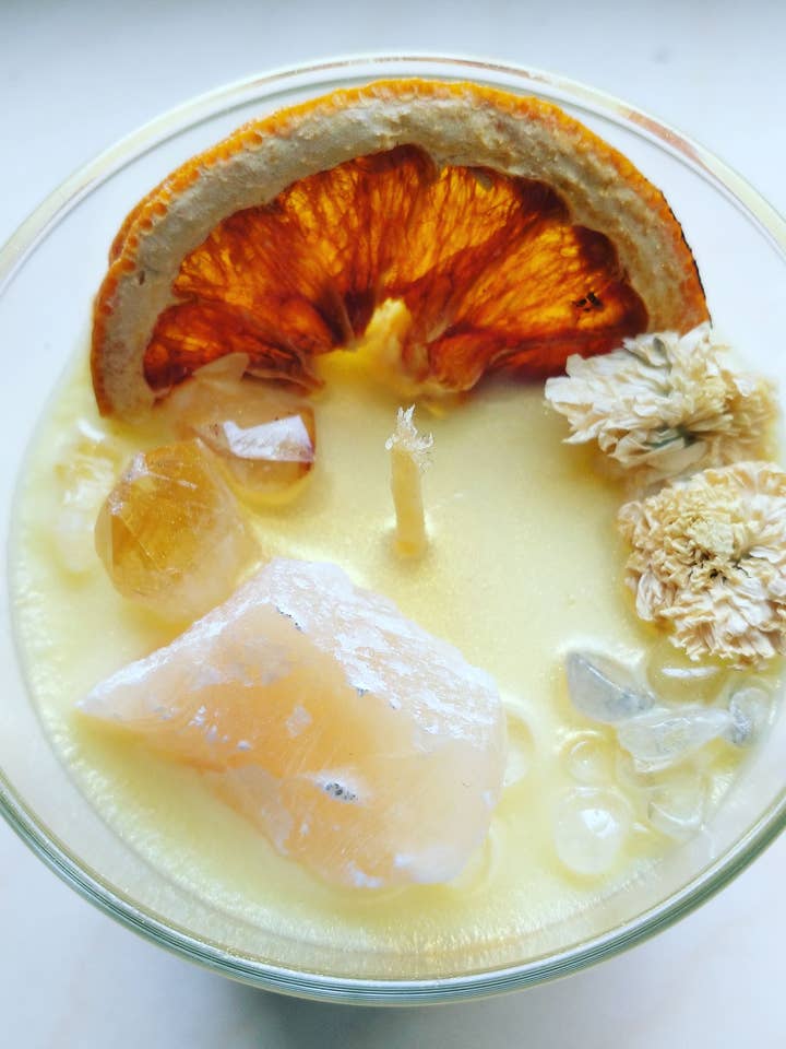 Helios the Sun God Crystal Candle for wholesale by The Bathing Native