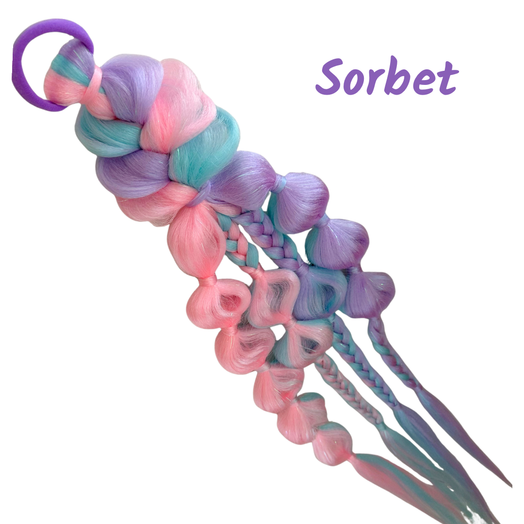 Poppet Locks - Wholesale Hair extensions - Long LED Bubble Pony - Sorbet - 20”0