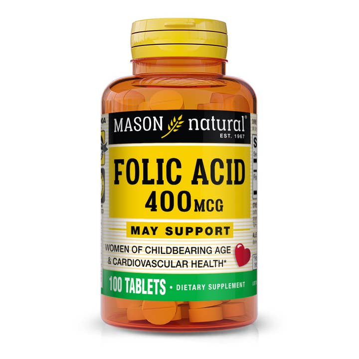 FOLIC ACID 400MCG TABLETS for wholesale by Mason Natural