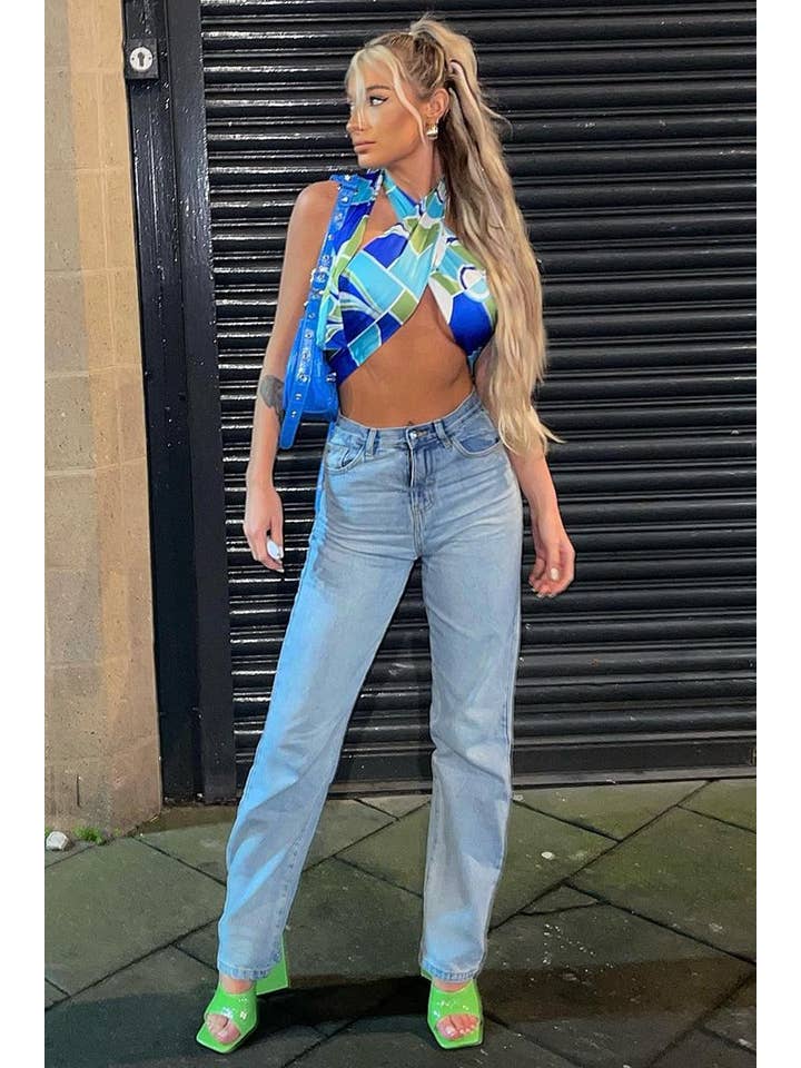 Blue Denim Extra Long Straight Leg Jeans - Blaise for wholesale on Faire
