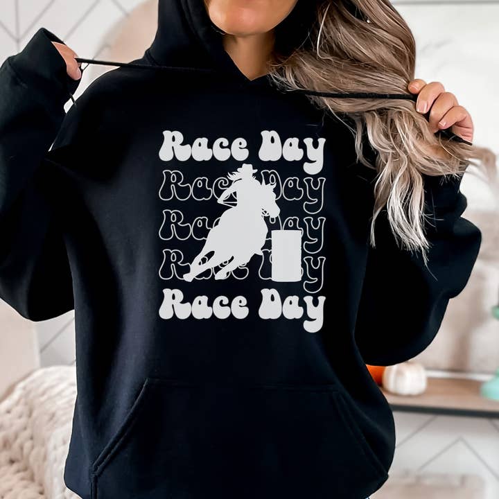Barrel Racing Race Day Hoodie, Barrel Racing Top For Women for wholesale by Sweet party Place