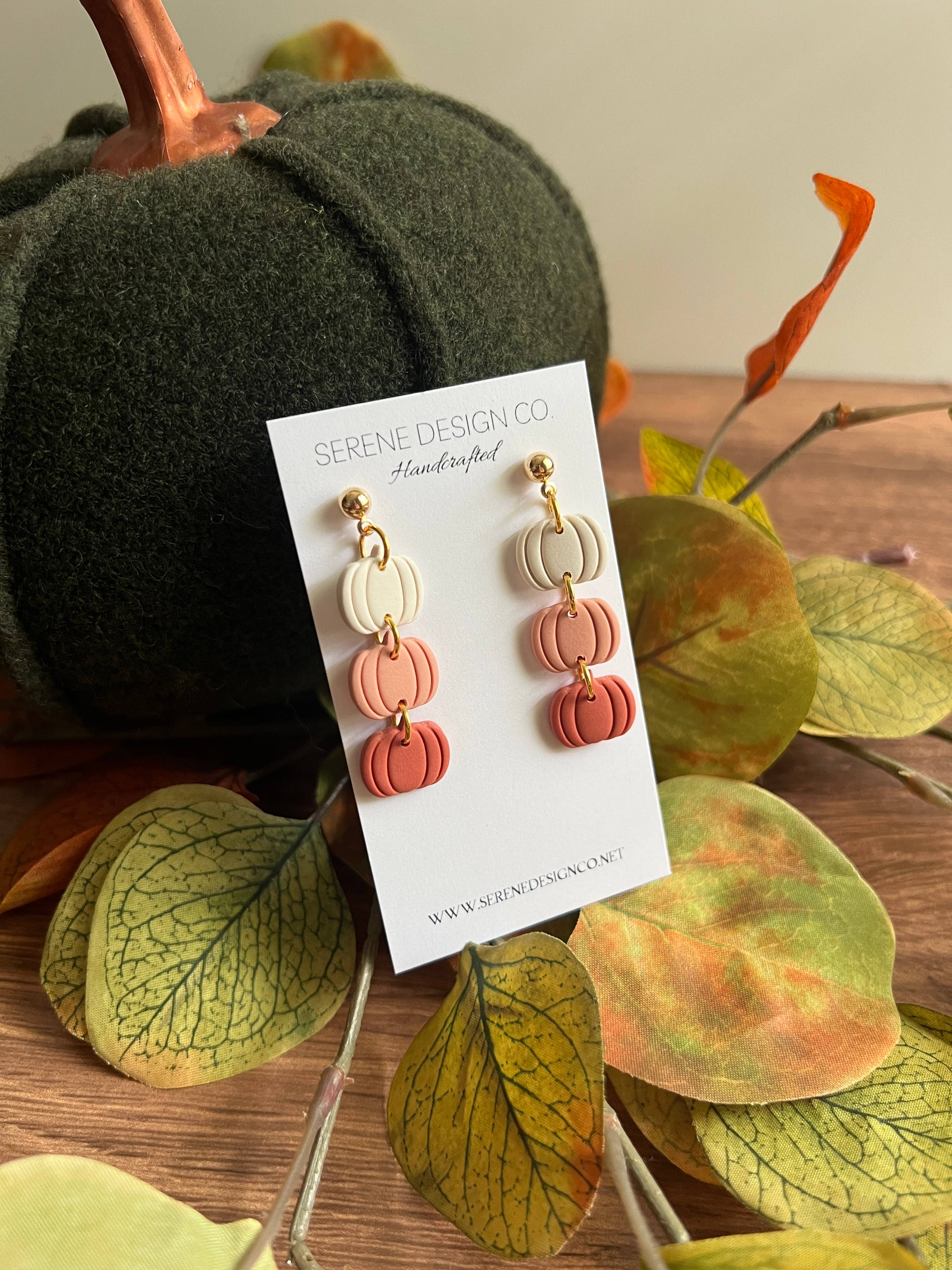 Serene Design Co. - Wholesale Dangle Earrings - Pumpkin Trio Dangles9